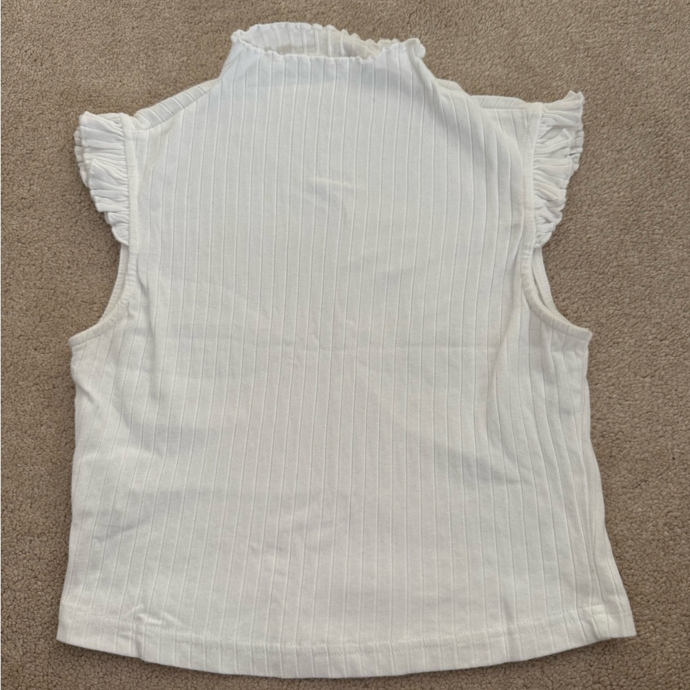 Zara Cream Ruffle Sleeve Tank Top